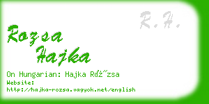 rozsa hajka business card